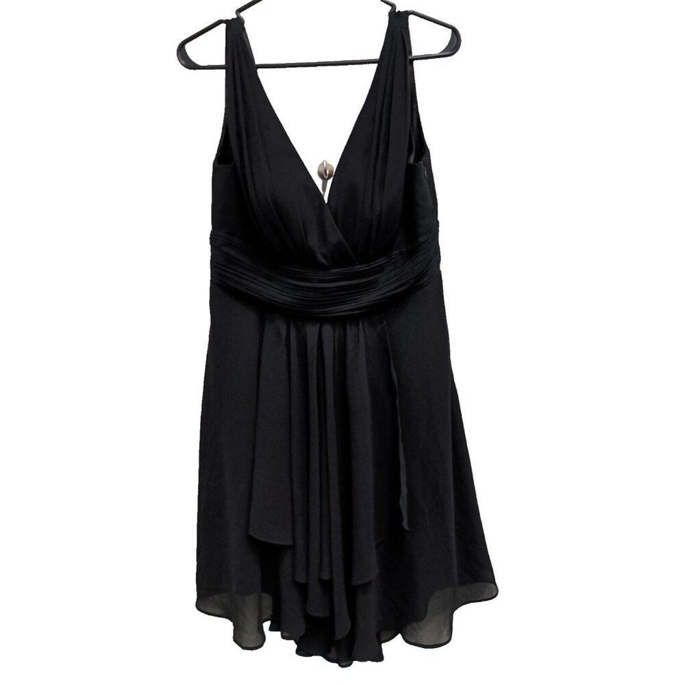 VTG Ever Pretty‎ Womens Babydolls Dress 10 Black Sleeveless Open Back Whimsygoth